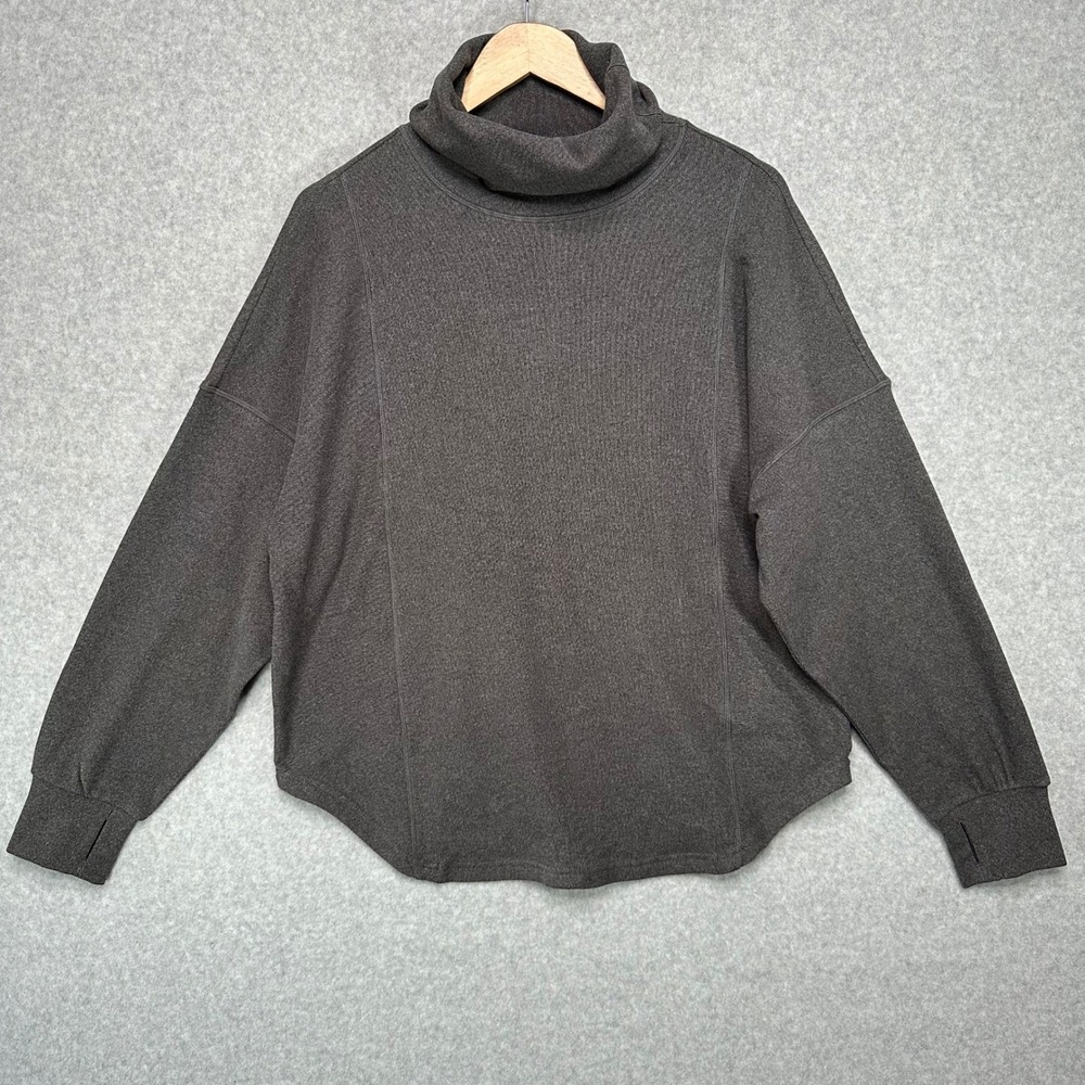 Varley Rainer Roll Neck Jumper Brushed Rib Knit Pullover Sweatshirt Women Medium